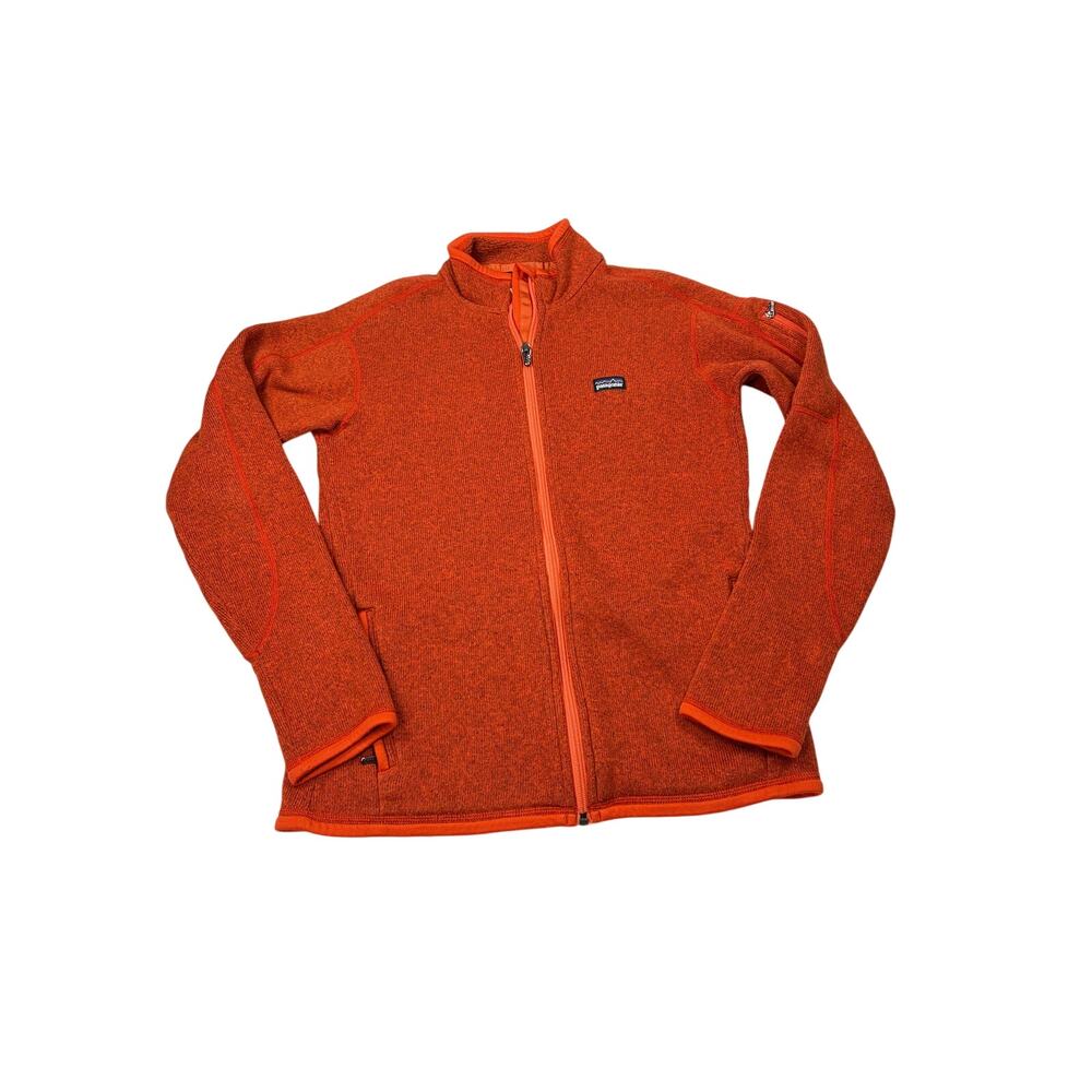 Patagonia womens better sweater, red orange. zip pockets. Size M. gorpcore